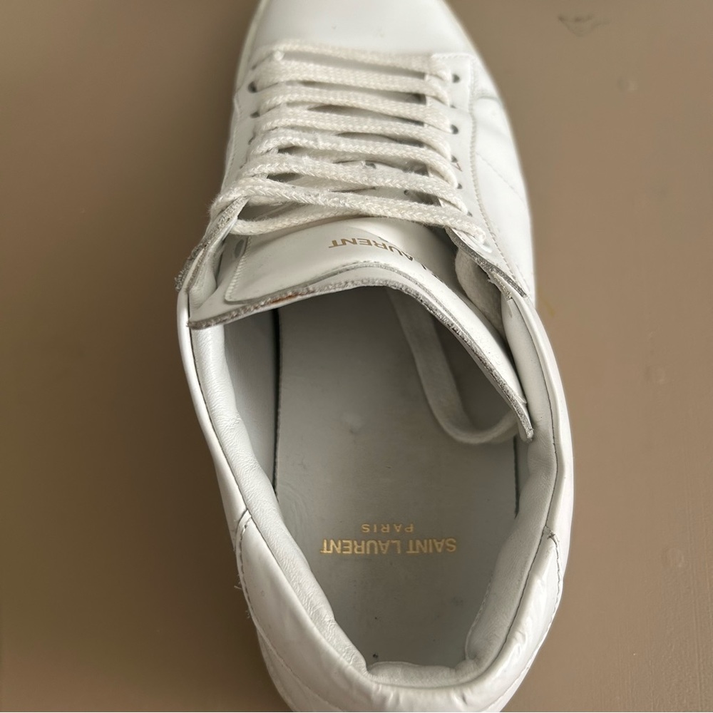 Saint Laurent Andy sneakers in white leather - Picture 5 of 10